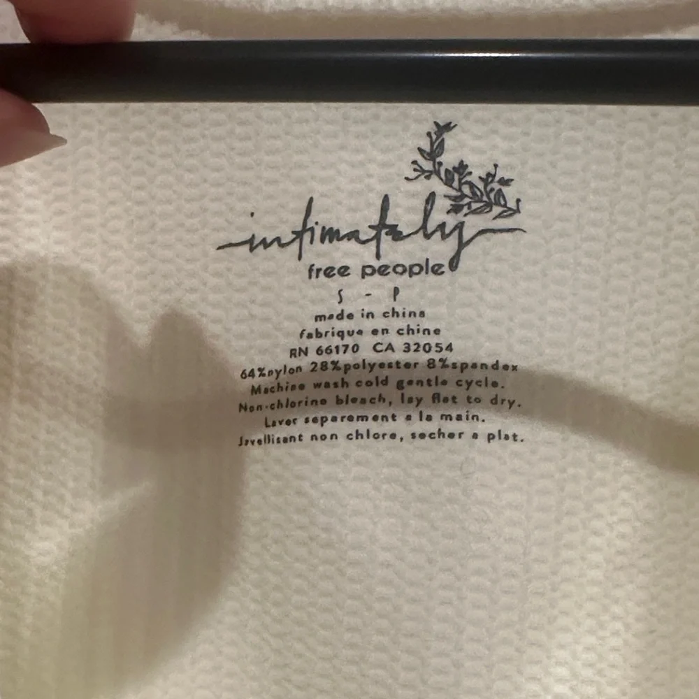 Free People Ivory Ribbed Tank Top - Picture 4 of 5